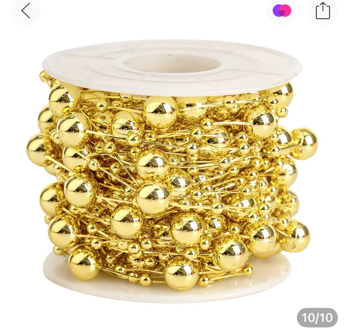 Бижутерия в виде бус из пластика на проволоке